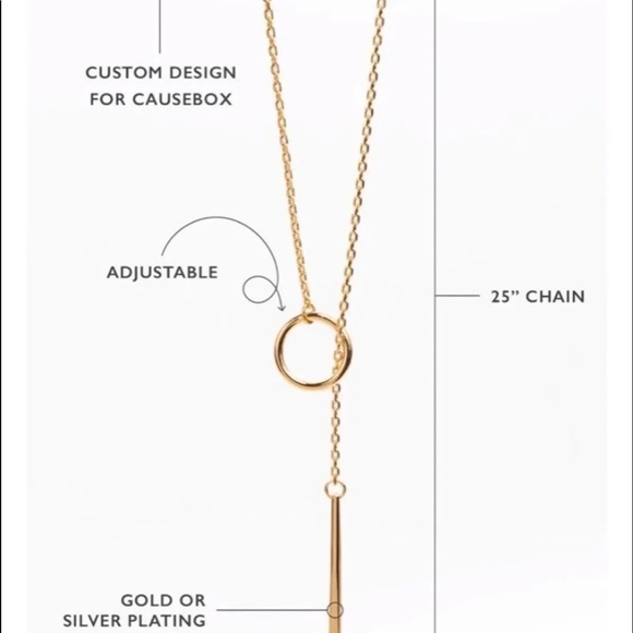 NIP Nashelle Heather Drop Lariat Causebox - Picture 3 of 5